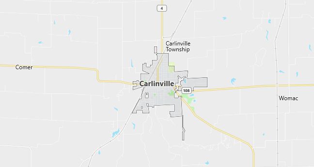 Map of Carlinville, IL