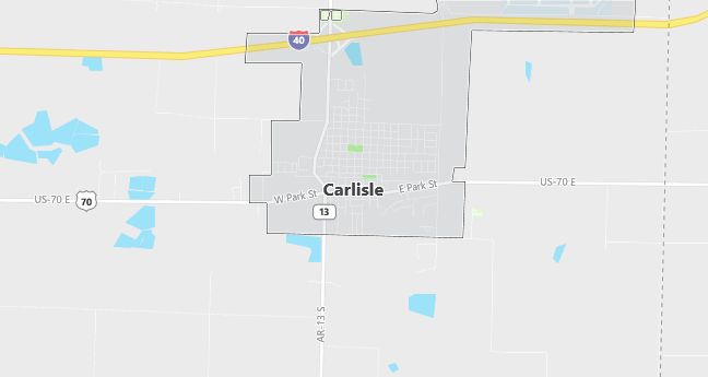 Map of Carlisle, AR