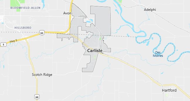 Map of Carlisle, IA