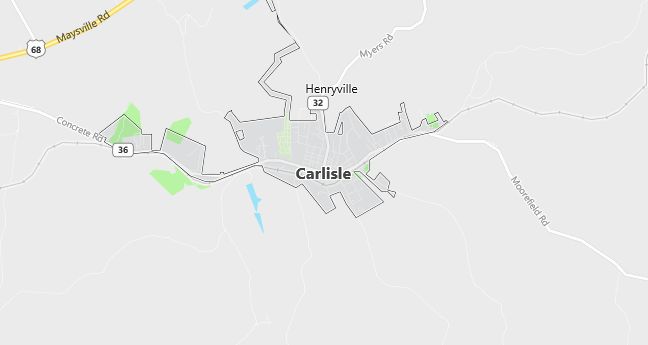 Map of Carlisle, KY