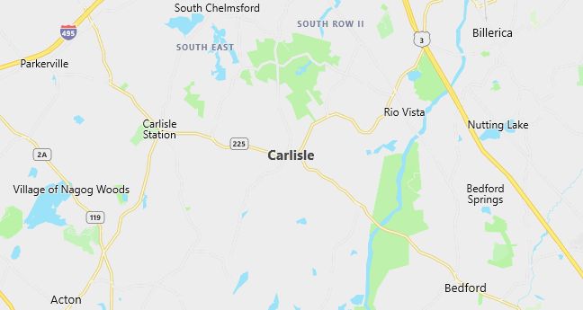 Map of Carlisle, MA