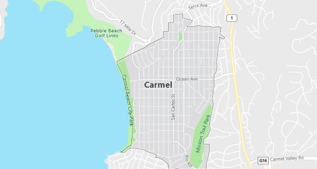 Map of Carmel By The Sea, CA