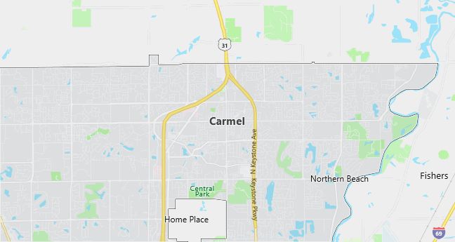 Map of Carmel, IN