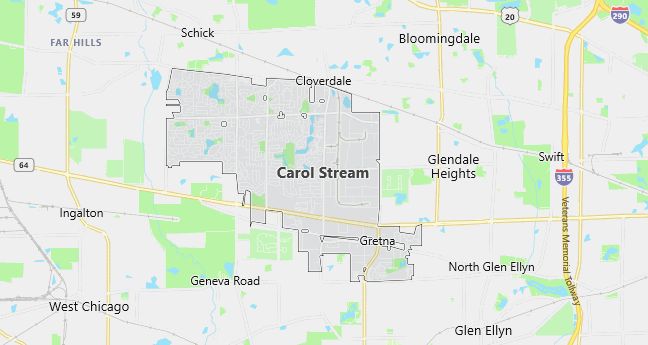 Map of Carol Stream, IL