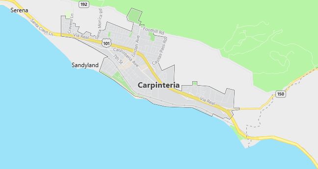 Map of Carpinteria, CA