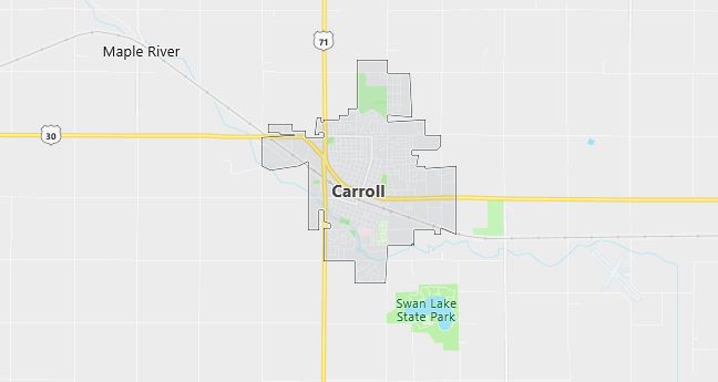 Map of Carroll, IA