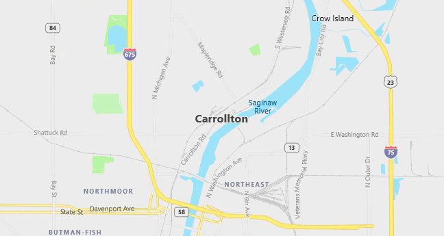 Map of Carrollton, MI