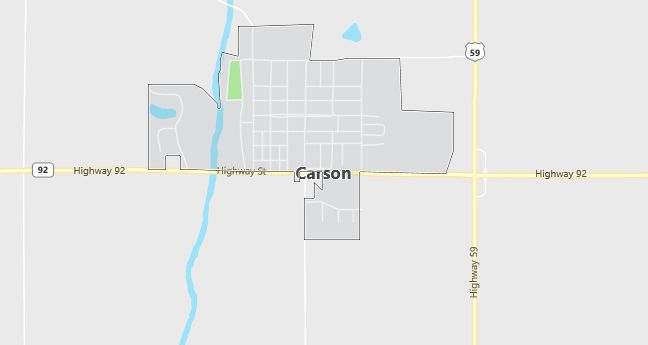 Map of Carson, IA