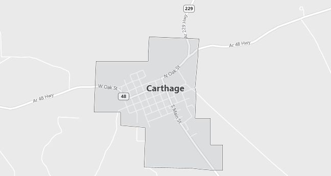 Map of Carthage, AR