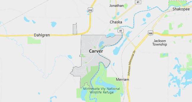 Map of Carver, MN