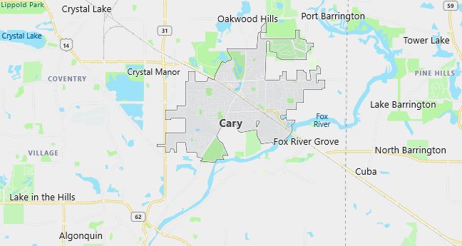 Map of Cary, IL