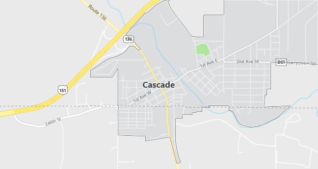 Map of Cascade, IA