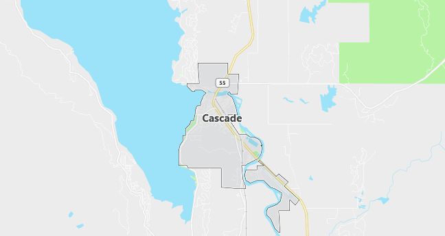 Map of Cascade, ID