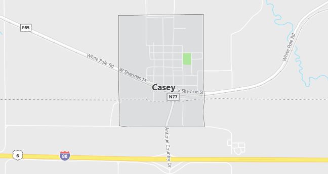 Map of Casey, IA