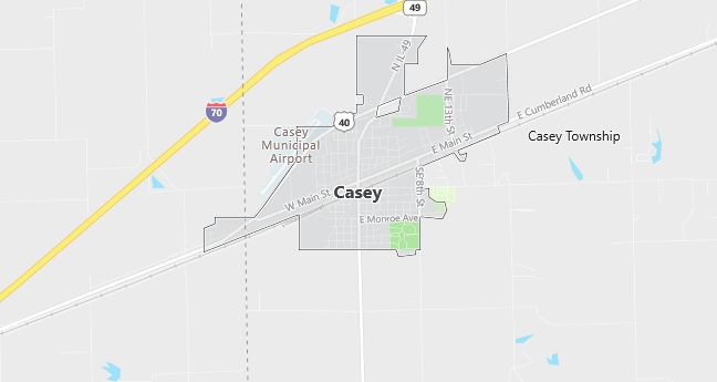 Map of Casey, IL