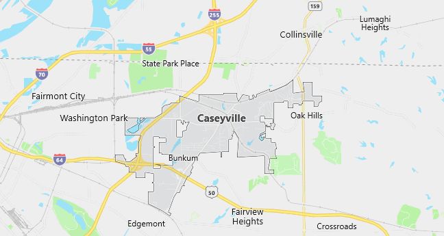 Map of Caseyville, IL