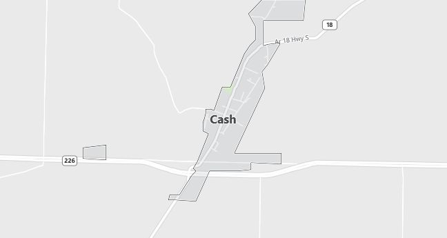 Map of Cash, AR