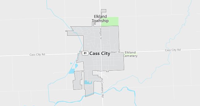 Map of Cass City, MI