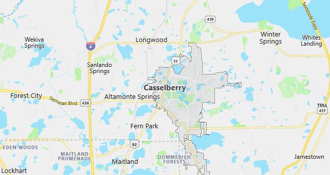 Map of Casselberry, FL