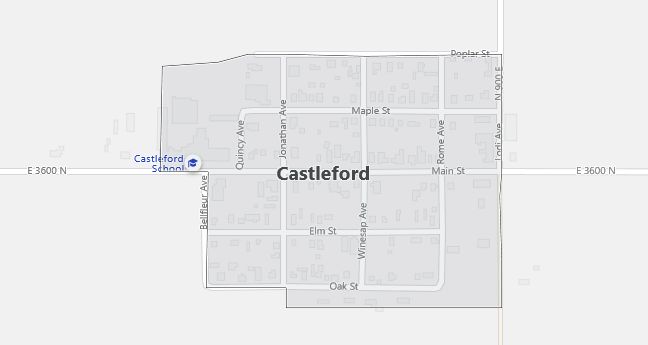 Map of Castleford, ID