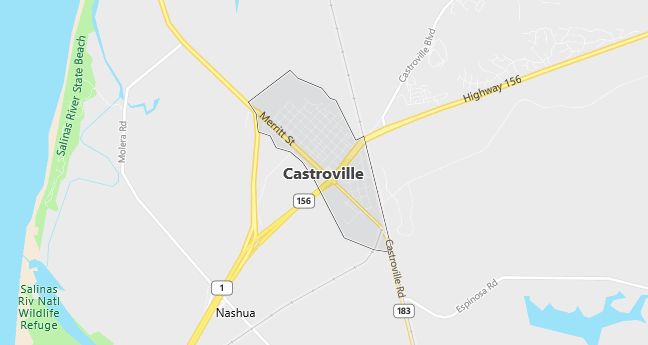 Map of Castroville, CA