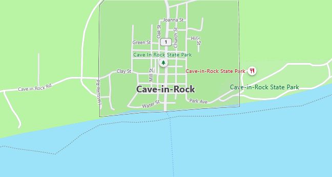 Map of Cave In Rock, IL