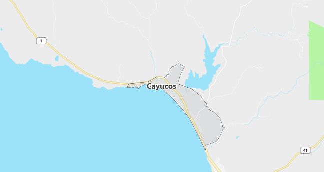 Map of Cayucos, CA