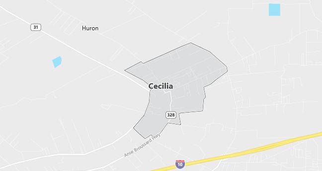 Map of Cecilia, LA