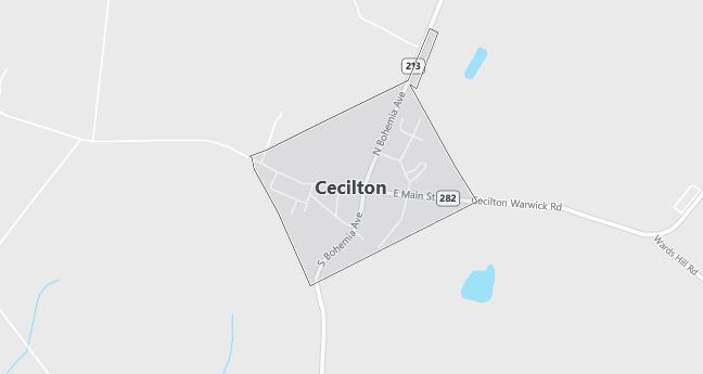 Map of Cecilton, MD