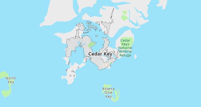 Map of Cedar Key, FL