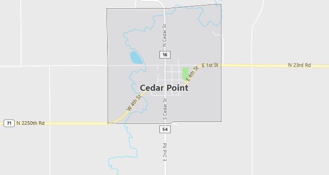 Map of Cedar Point, IL