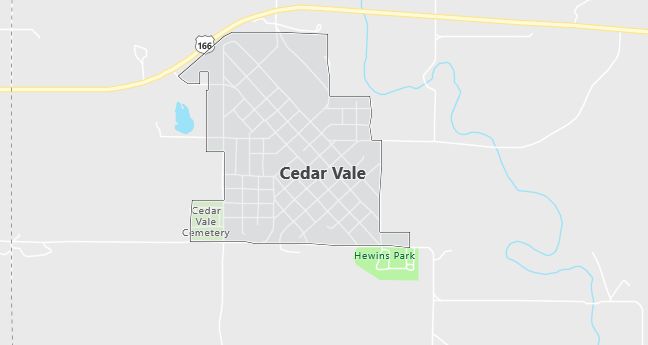 Map of Cedar Vale, KS