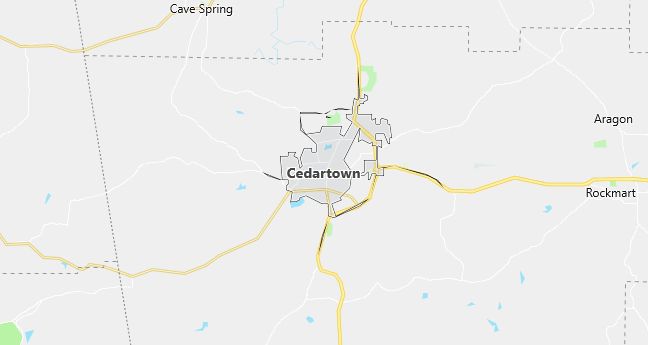 Map of Cedartown, GA