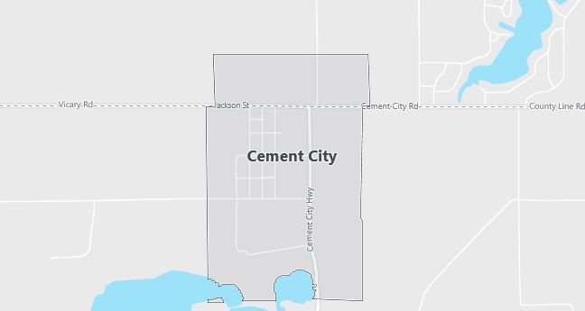 Map of Cement City, MI