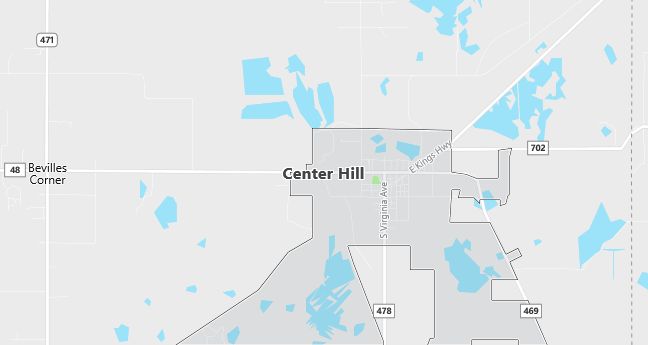 Map of Center Hill, FL