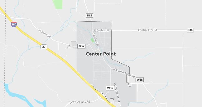 Map of Center Point, IA