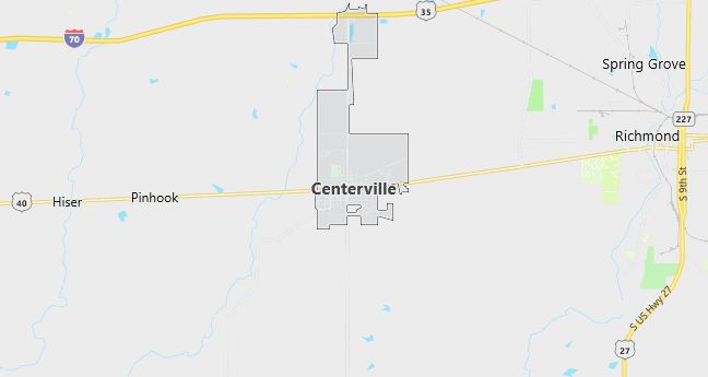 Map of Centerville, IN