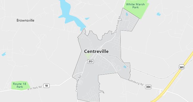 Map of Centreville, MD