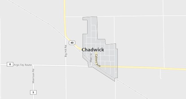 Map of Chadwick, IL