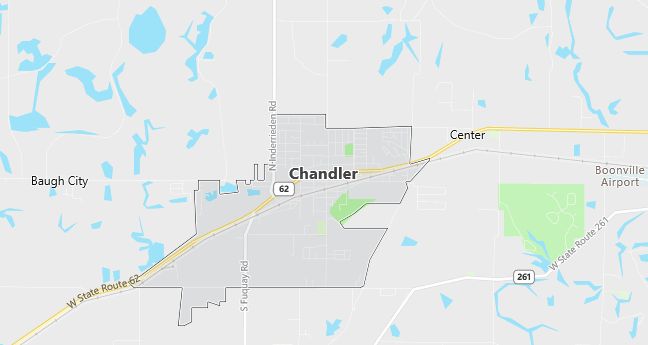 Map of Chandler, IN