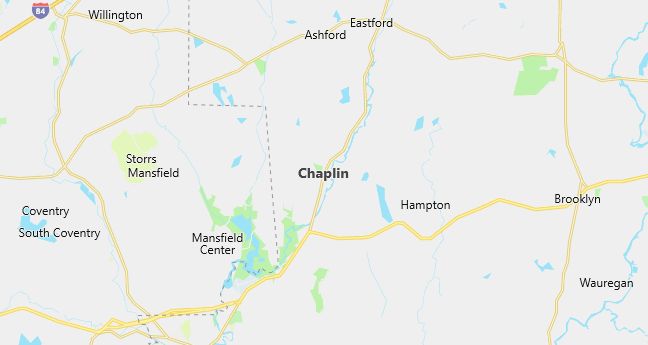 Map of Chaplin, CT