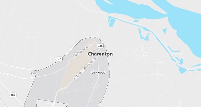 Map of Charenton, LA