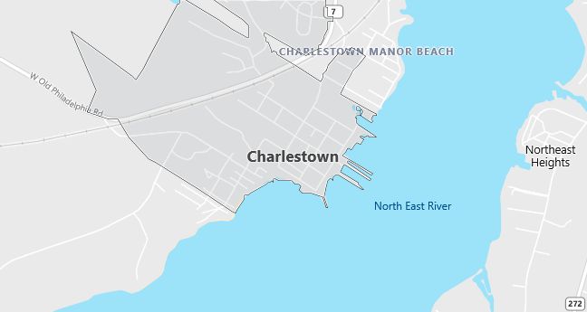 Map of Charlestown, MD