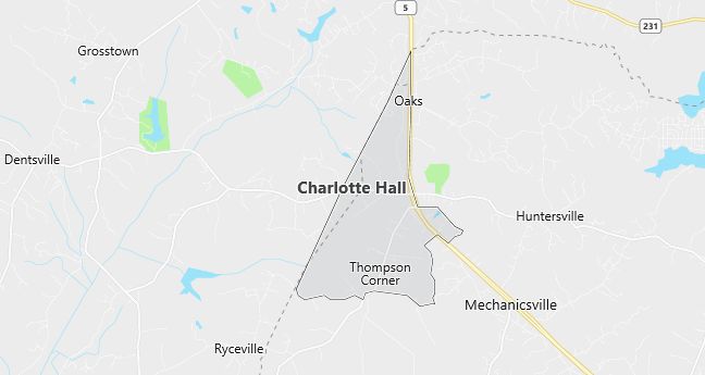 Map of Charlotte Hall, MD