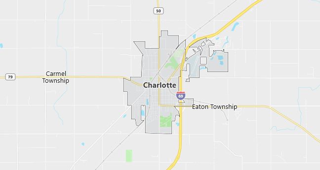 Map of Charlotte, MI