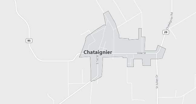 Map of Chataignier, LA