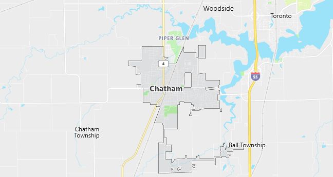 Map of Chatham, IL