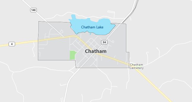 Map of Chatham, LA