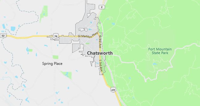 Map of Chatsworth, GA