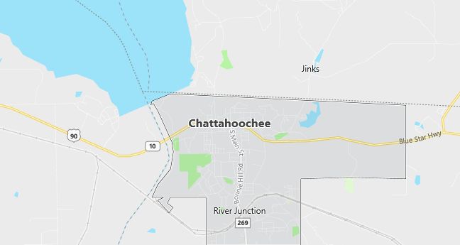 Map of Chattahoochee, FL